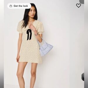 Reformation Polkadot Puff Sleeve Mini Sundress